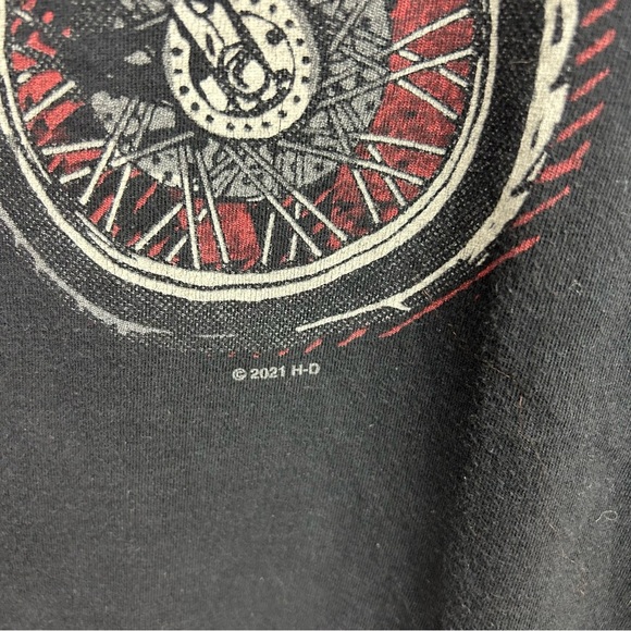 Harley Davidson Patriotic graphic motorcycle tee T-shirt size: L - Picture 3 of 8
